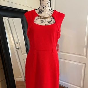 NWT - Bisou Bisou Fitted Dress with Gold Embellishment. Size 12.